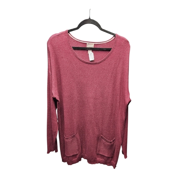 Chico's Pink Crew Neck Sweater - Picture 1 of 3